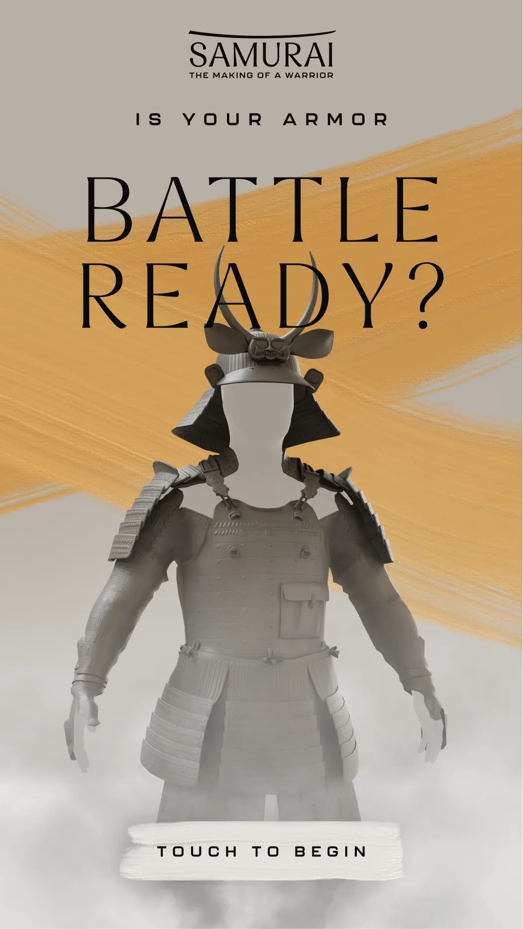 Samurai exhibit interactive start screen