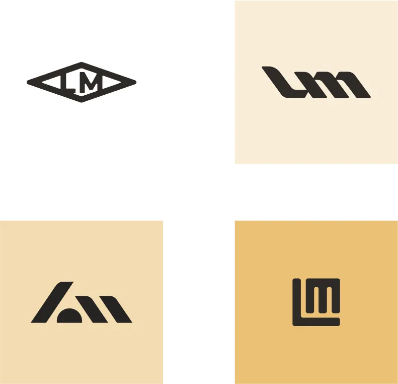 Early logo mark concepts for Lumber Marketplace