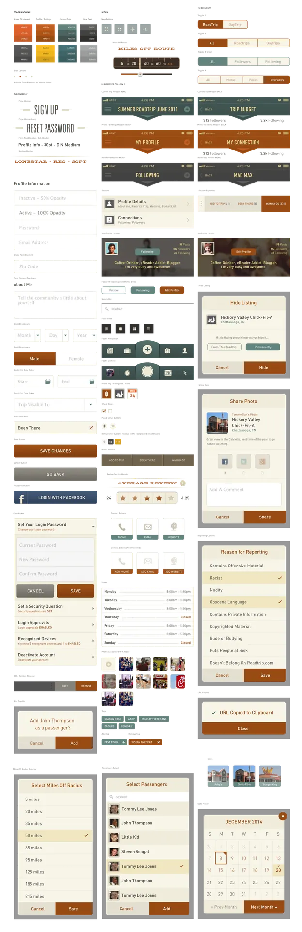 The Roadtrip.com UI style guide and component library.