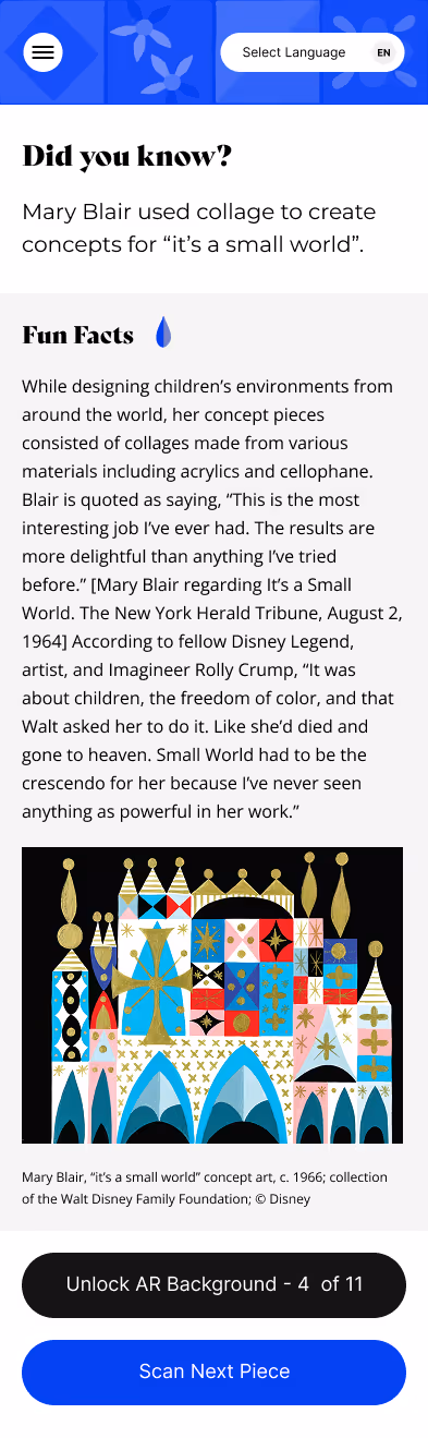 Mary Blair artwork scan illustrating her creativity