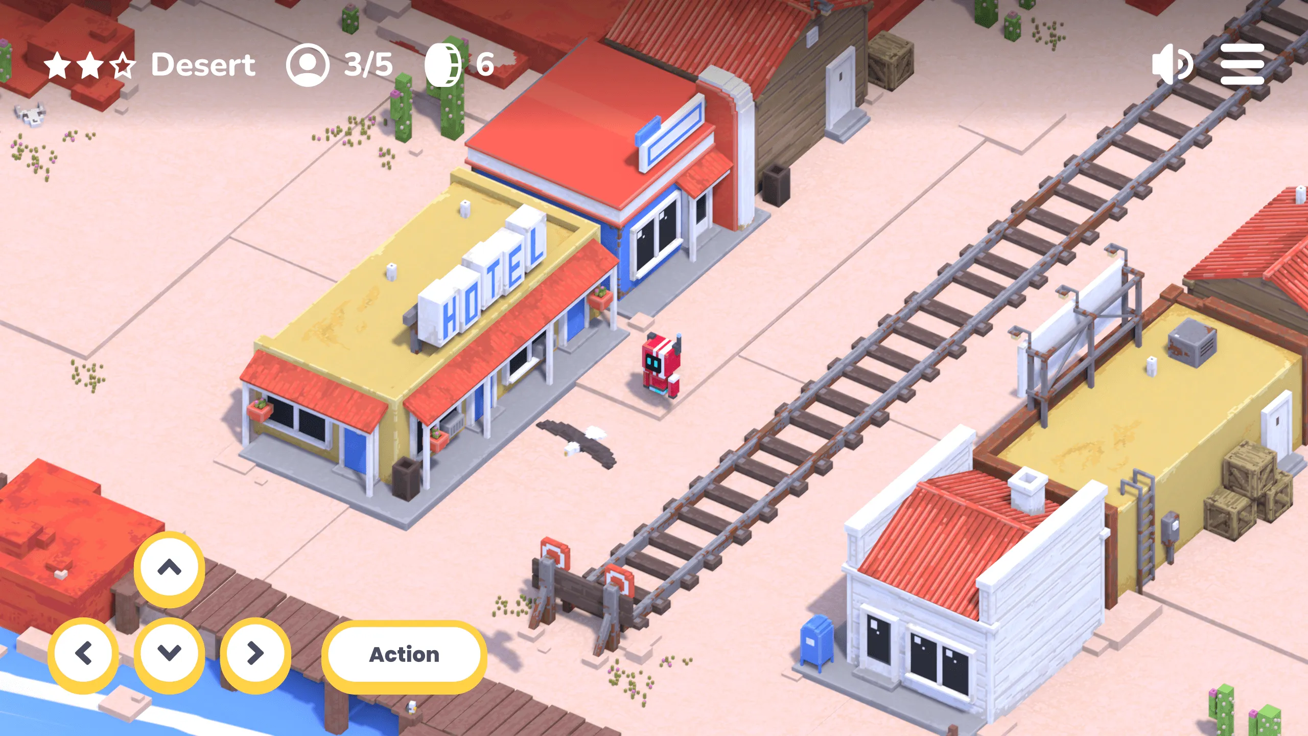 A stylized desert level from the game world.