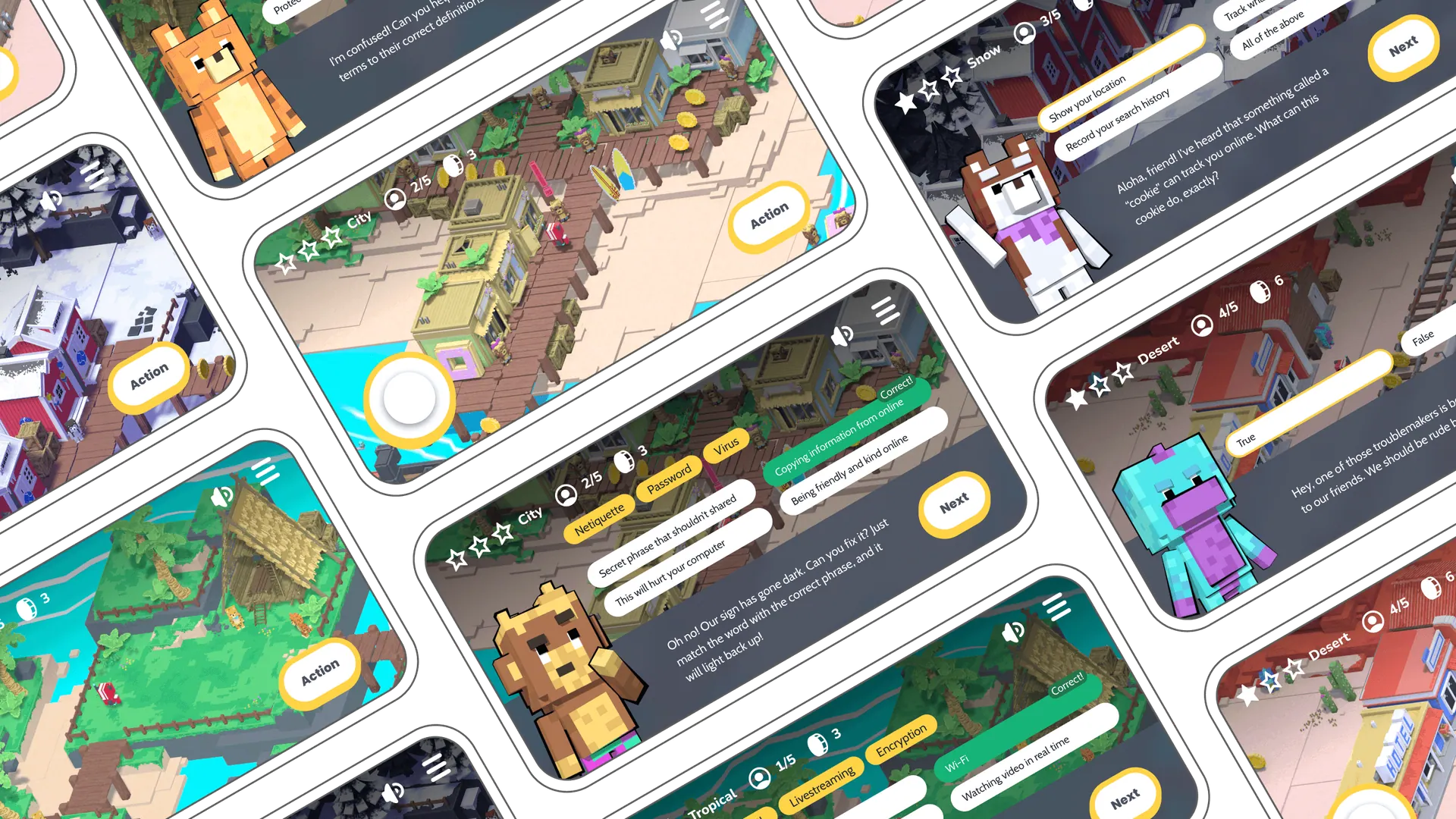 The SOS experience shown across a series of mobile screens.